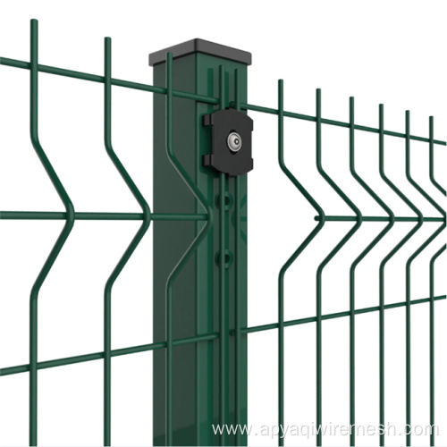 Green PVC Galvanized welded iron wire mesh fence